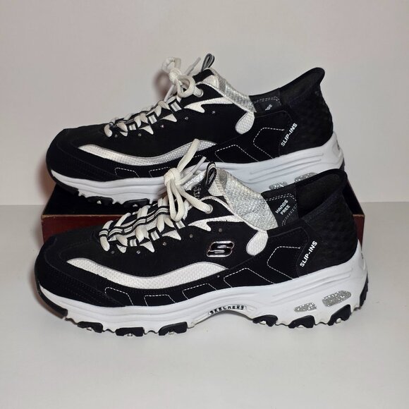 Skechers D'Lites 150030W Slip Ins Air Cooled Memory Foam Shoes Womens 8.5 WIDE - Picture 3 of 16